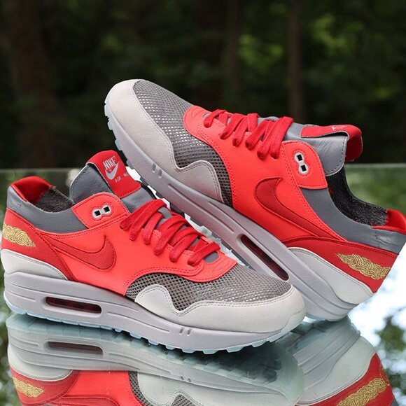 CLOT x Nike Air Max 1 Kiss Of Death Solar Red - Picture 8 of 13
